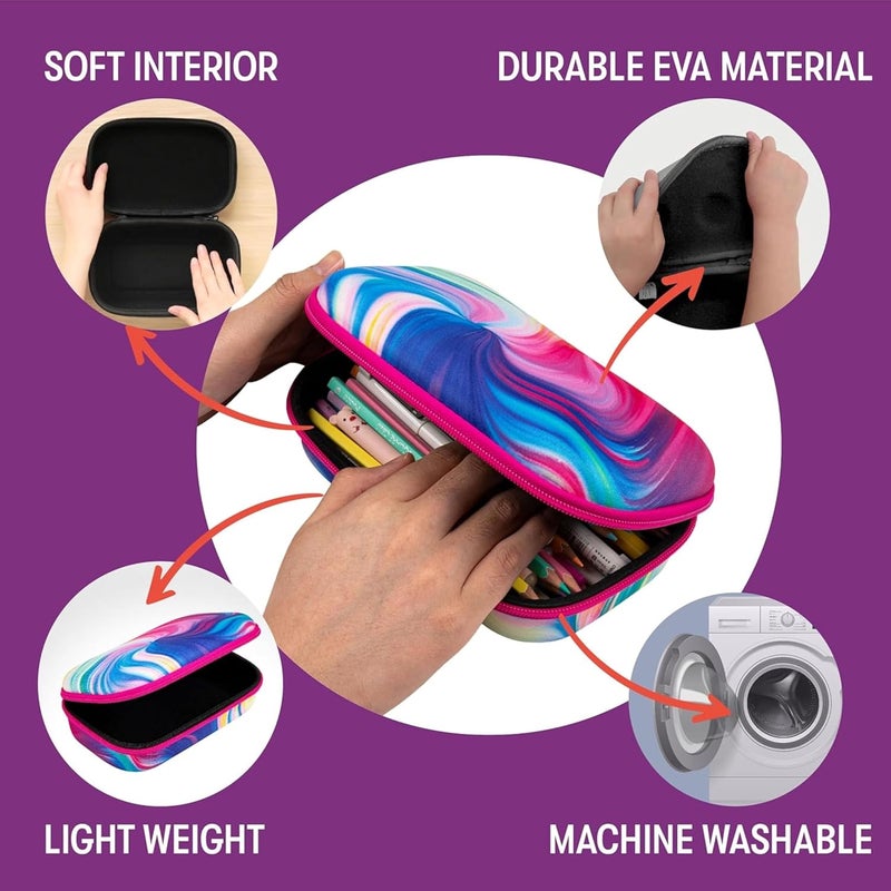 Zipit Colorful Pencil Case for Girls, Cute Pencil Box for School, Large Capacity Stationery Organizer Box - Image 4